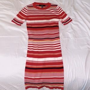 Striped midi dress